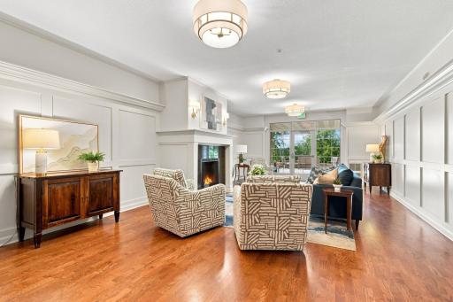 Creekside Lounge, just outside the doors you'll enjoy beautiful gardens and greenspaces along with plenty of seating for visiting and relaxing!