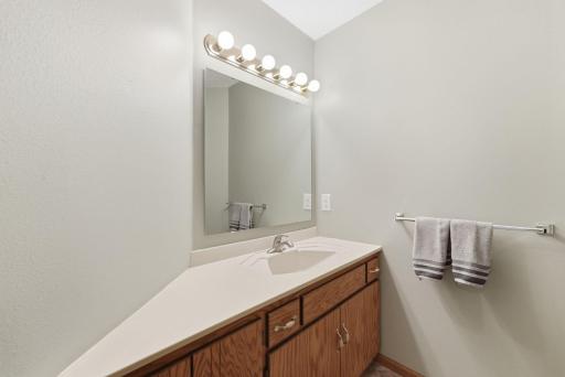 Large vanity with storage for your bathroom necessities.