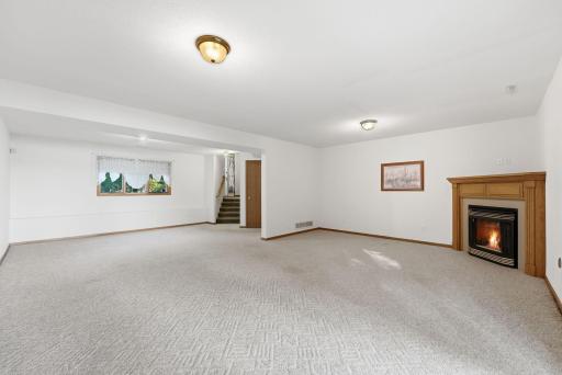 Fireplace creates a warm ambiance.