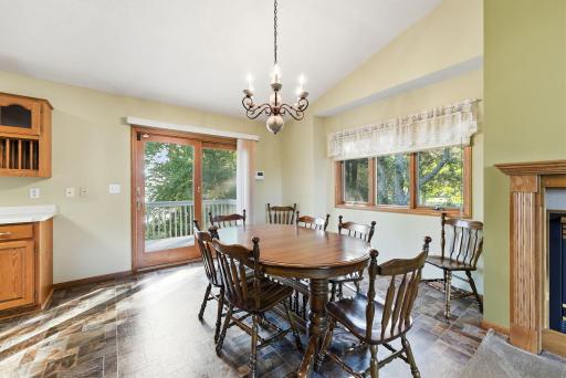 Intimate dining space adjacent to the kitchen.