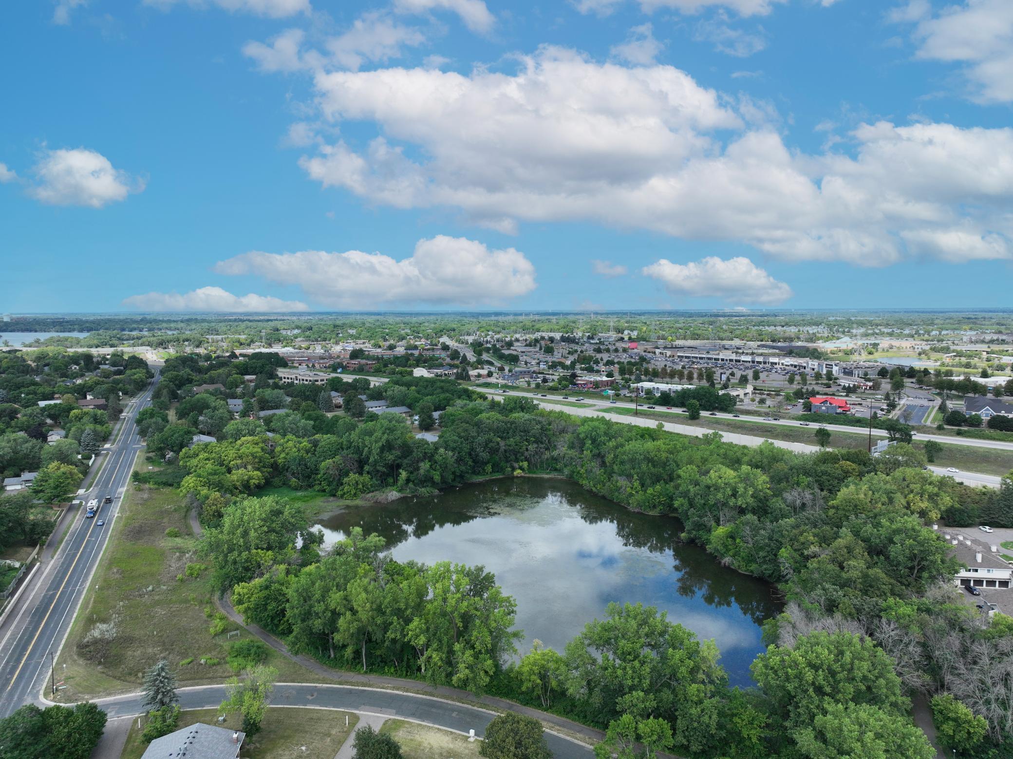 Elevated view highlighting the property's location and expansive surrounding landscape.