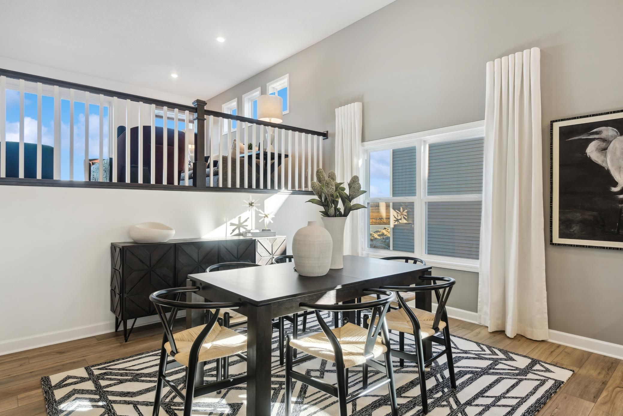 (Photo of a decorated model, actual homes finishes will vary) Your wonderful dining space is the perfect spot to gather for meals!