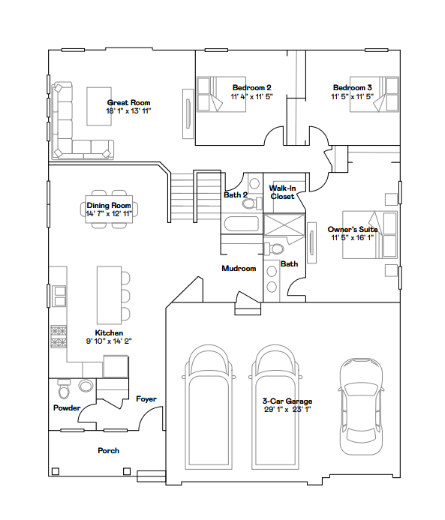 Donovan main and upper level floorplan.