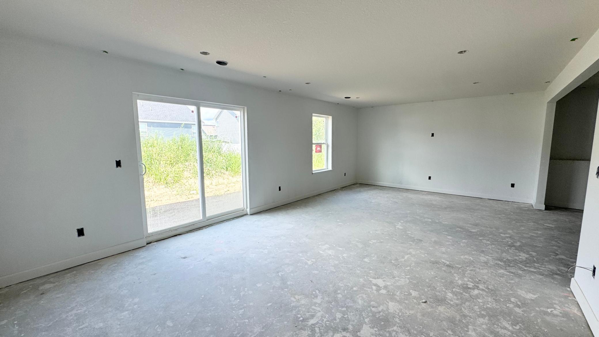 (Photo is of the actual home in progress.)