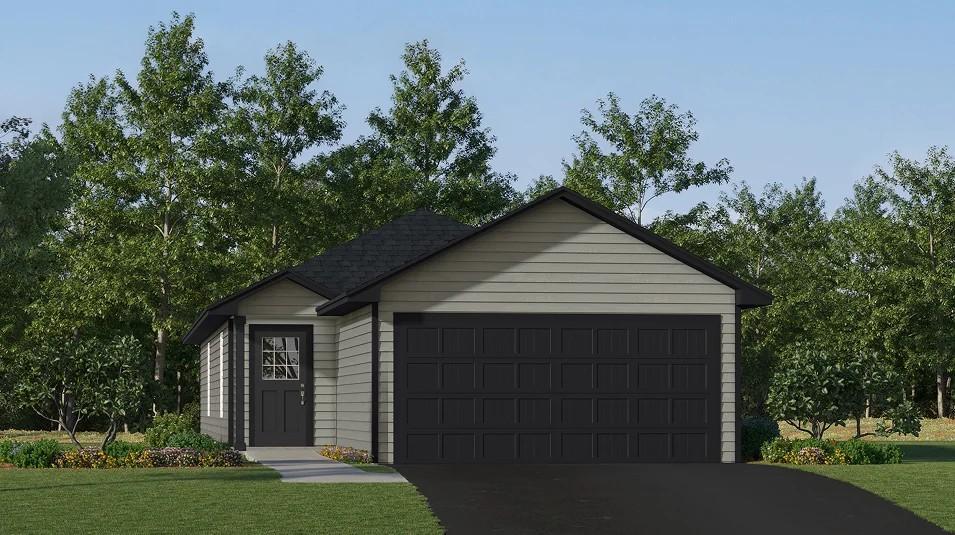 (Exterior rendering, actual home's finishes will vary.)