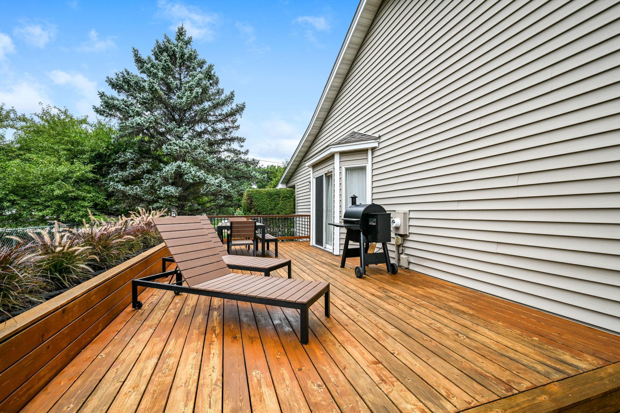 Large cedar deck