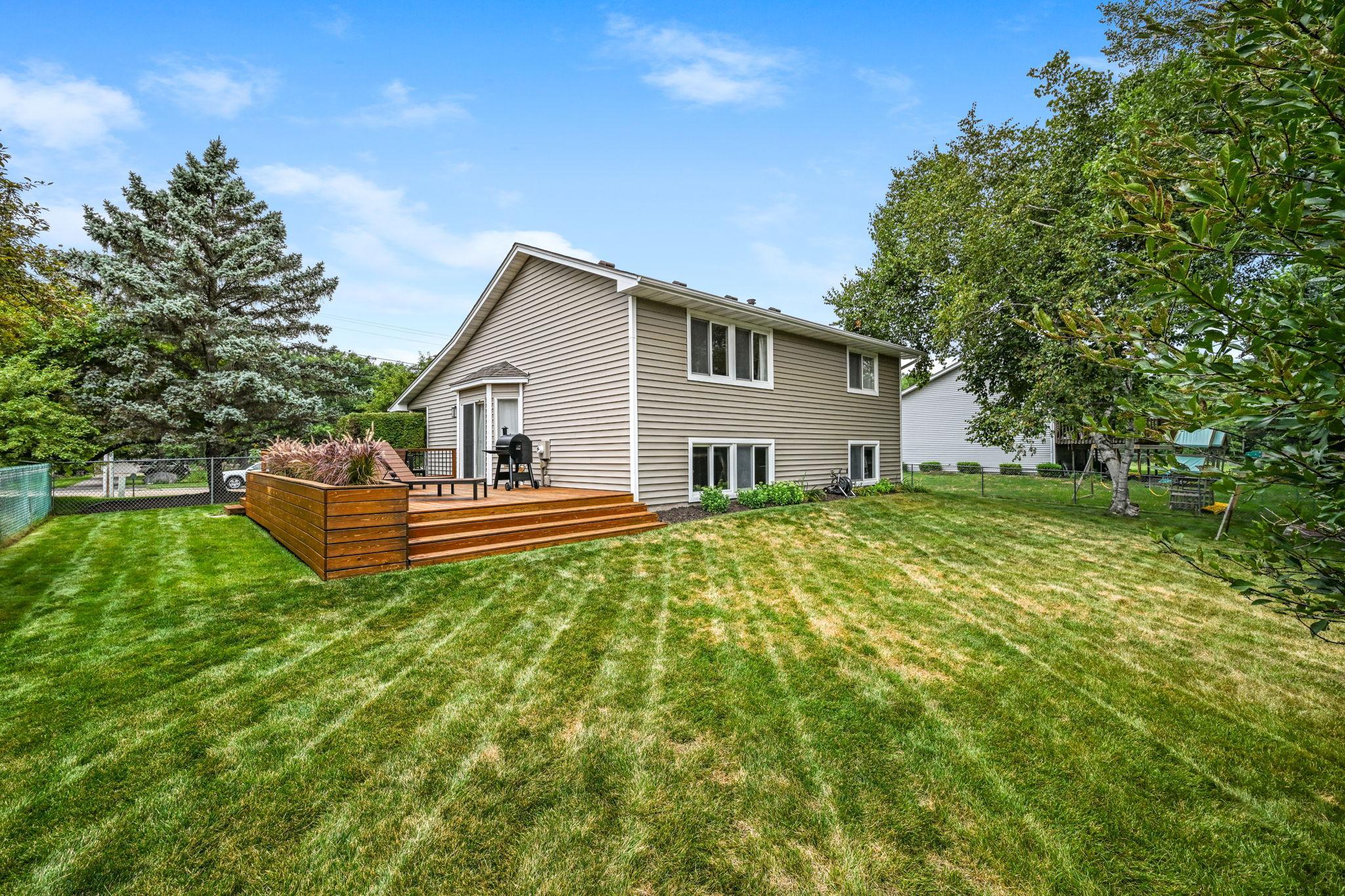 Large cedar deck