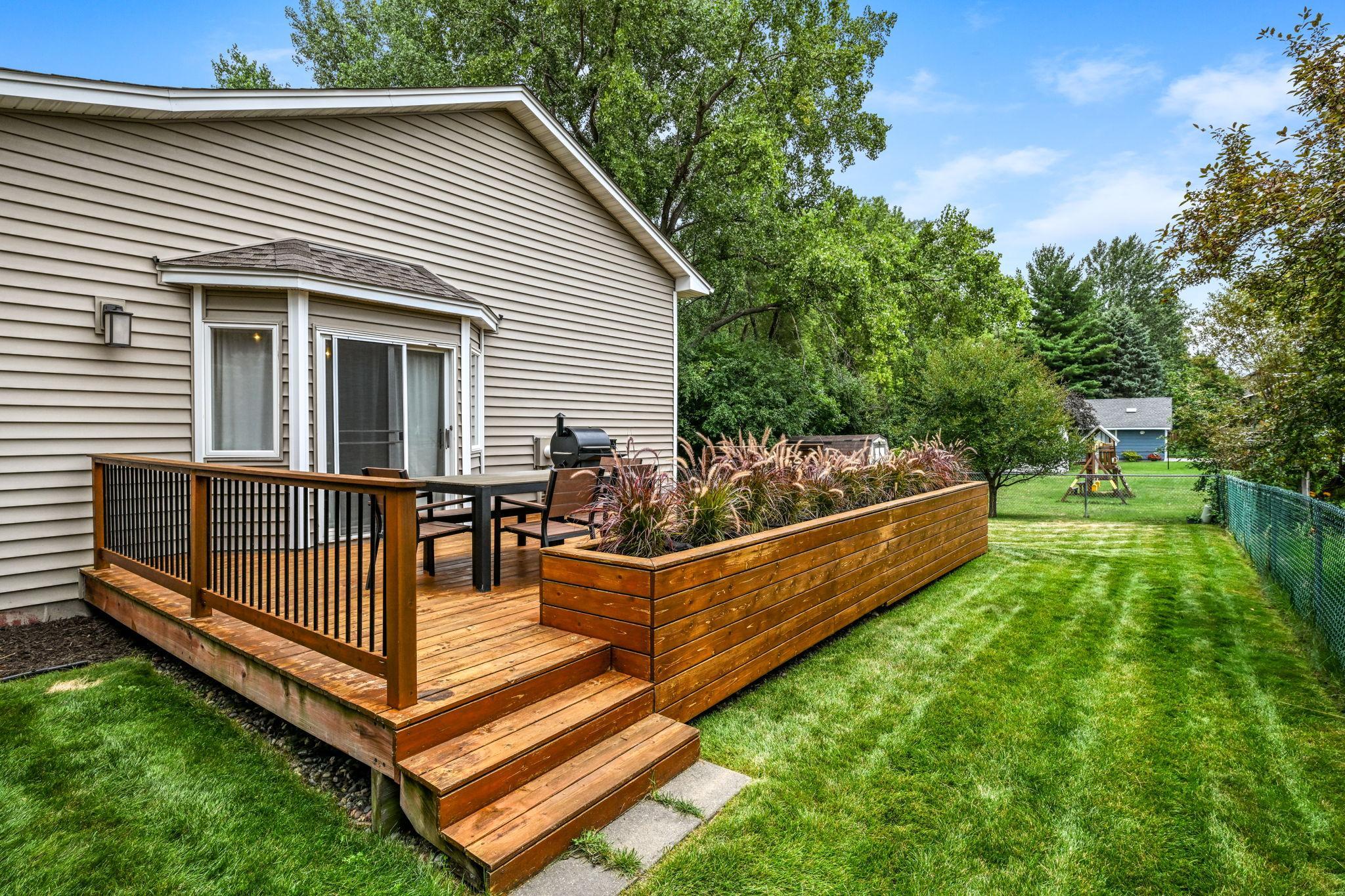Large cedar deck