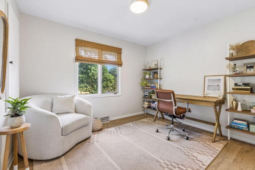 Bedroom #3 is currently being used for an office