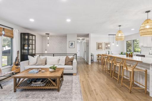 An open concept layout for easy flow from space to space