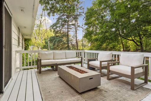 Deck's size accommodates furniture and grill space
