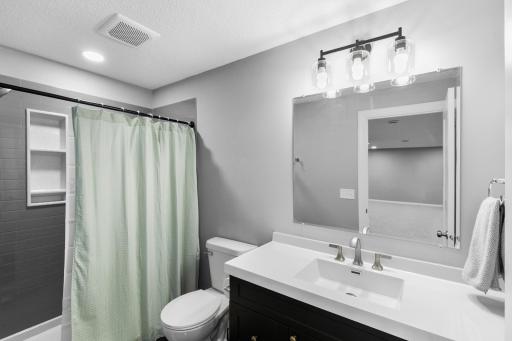 Beautiful 3/4 bath in basement.