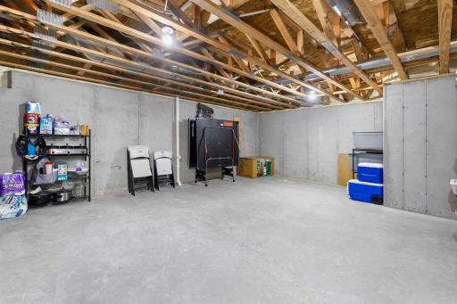 Huge unfinished space for even more storage or to add finished space for whatever you need!