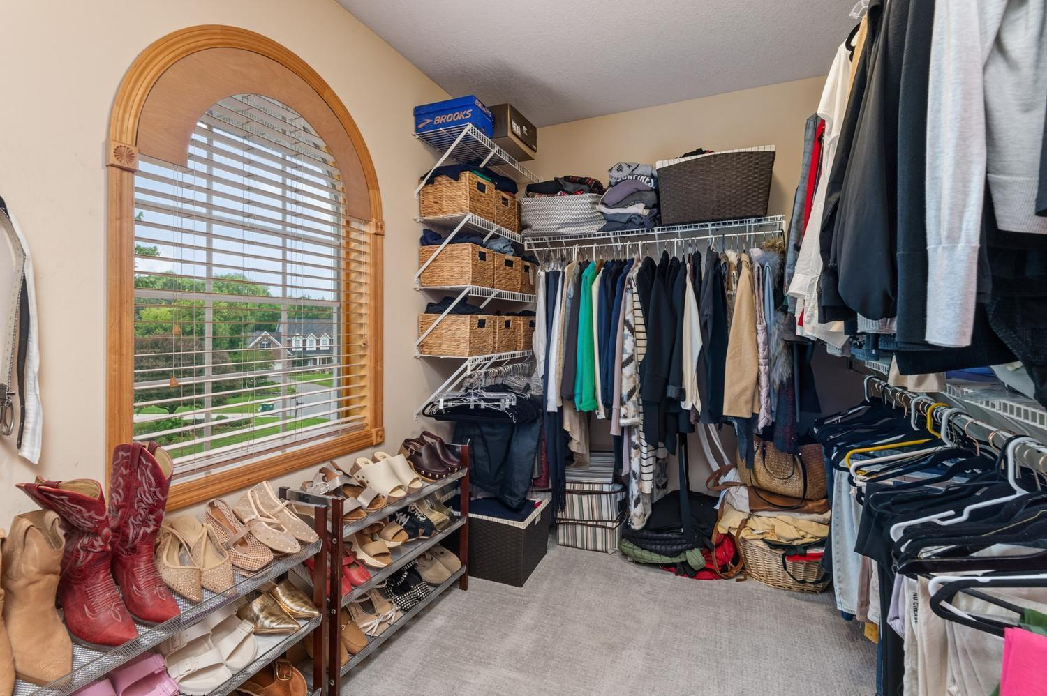 Her walk in closet is obviously somewhat larger than his!