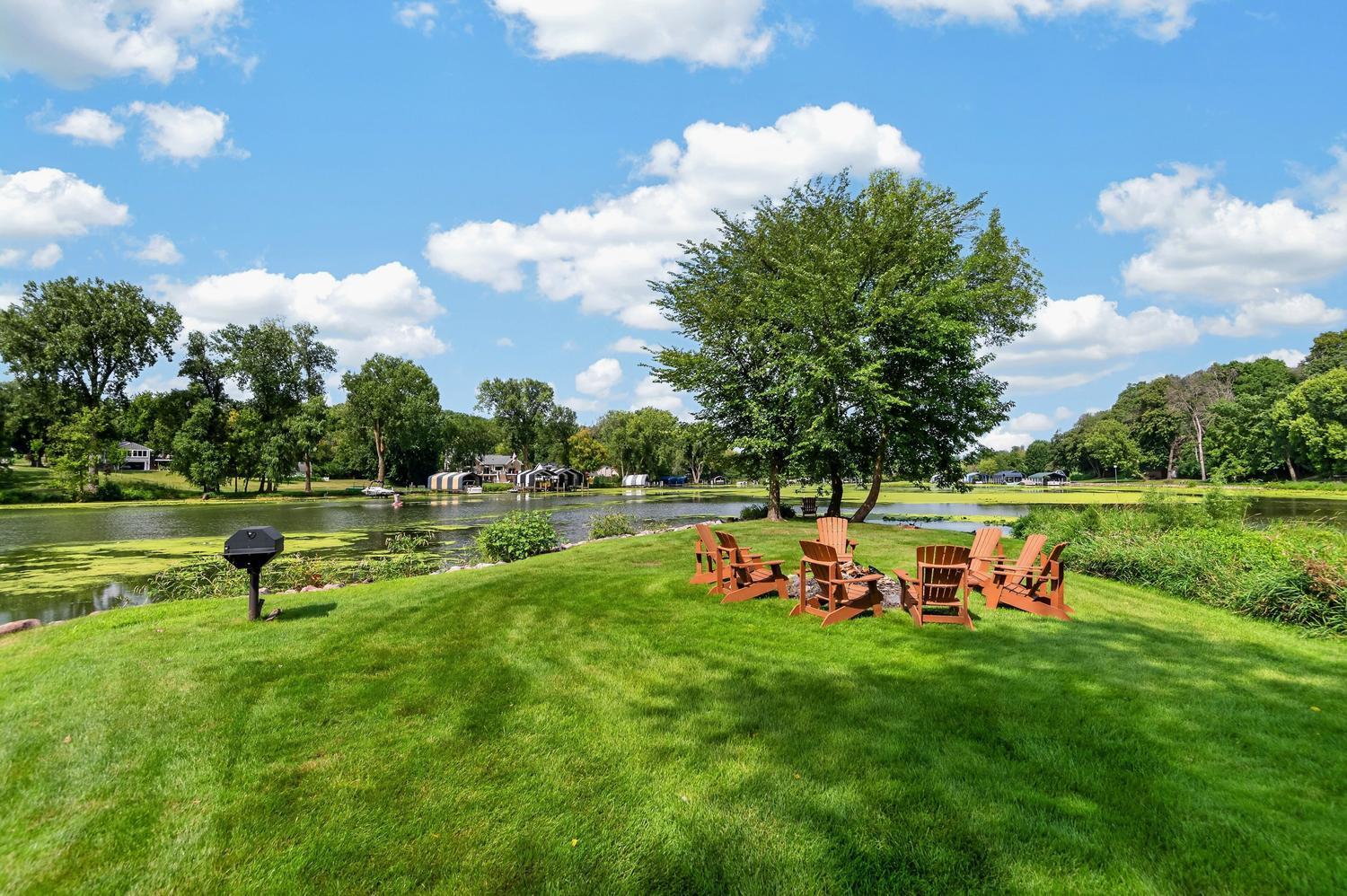There is a nice area for a private or a neighborhood gathering. The fee for the out lot and including the boat slip is only $900 per year.