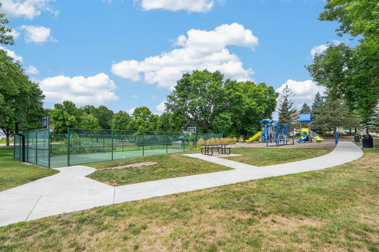 There is also this Minnetrista city park in the neighborhood with a multi use court and playground.
