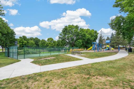 There is also this Minnetrista city park in the neighborhood with a multi use court and playground.