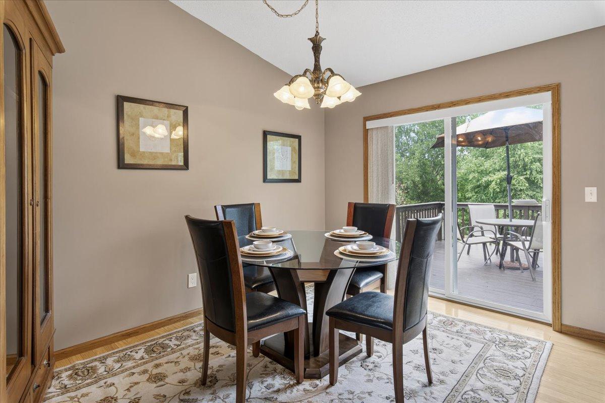 Private dining space over looking the deck