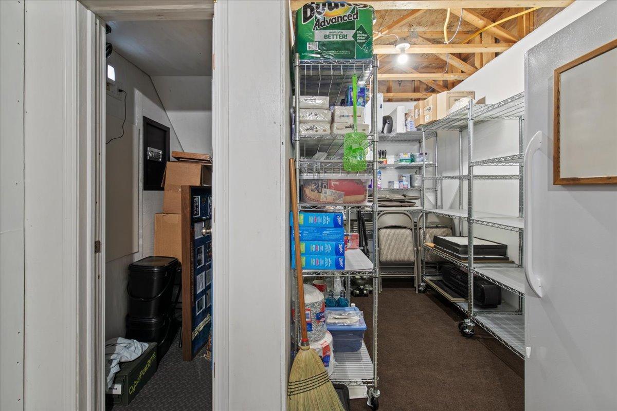 Owner installed a storm room with everything you could ever need for bad weather