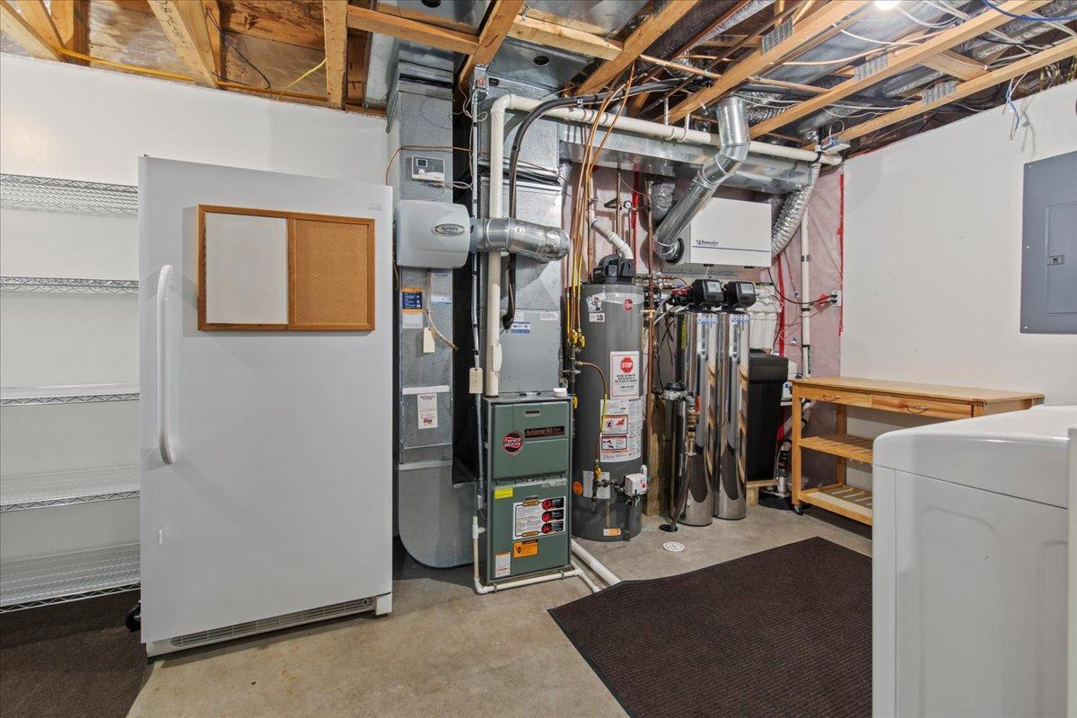 New water softener and whole home water filtration in the laundry space