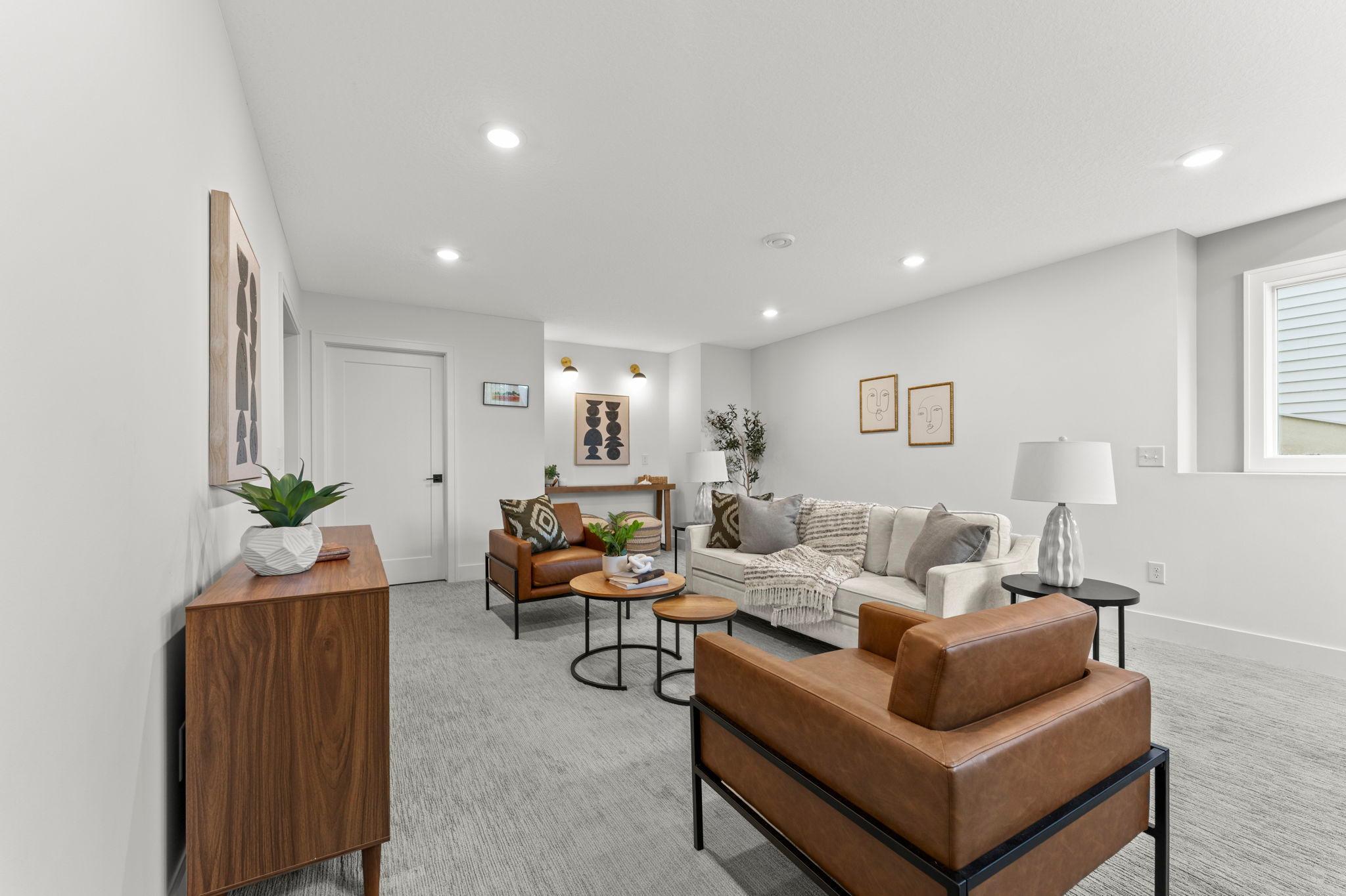 The versatile lower level provides comfortable space for relaxing, entertaining or recreation