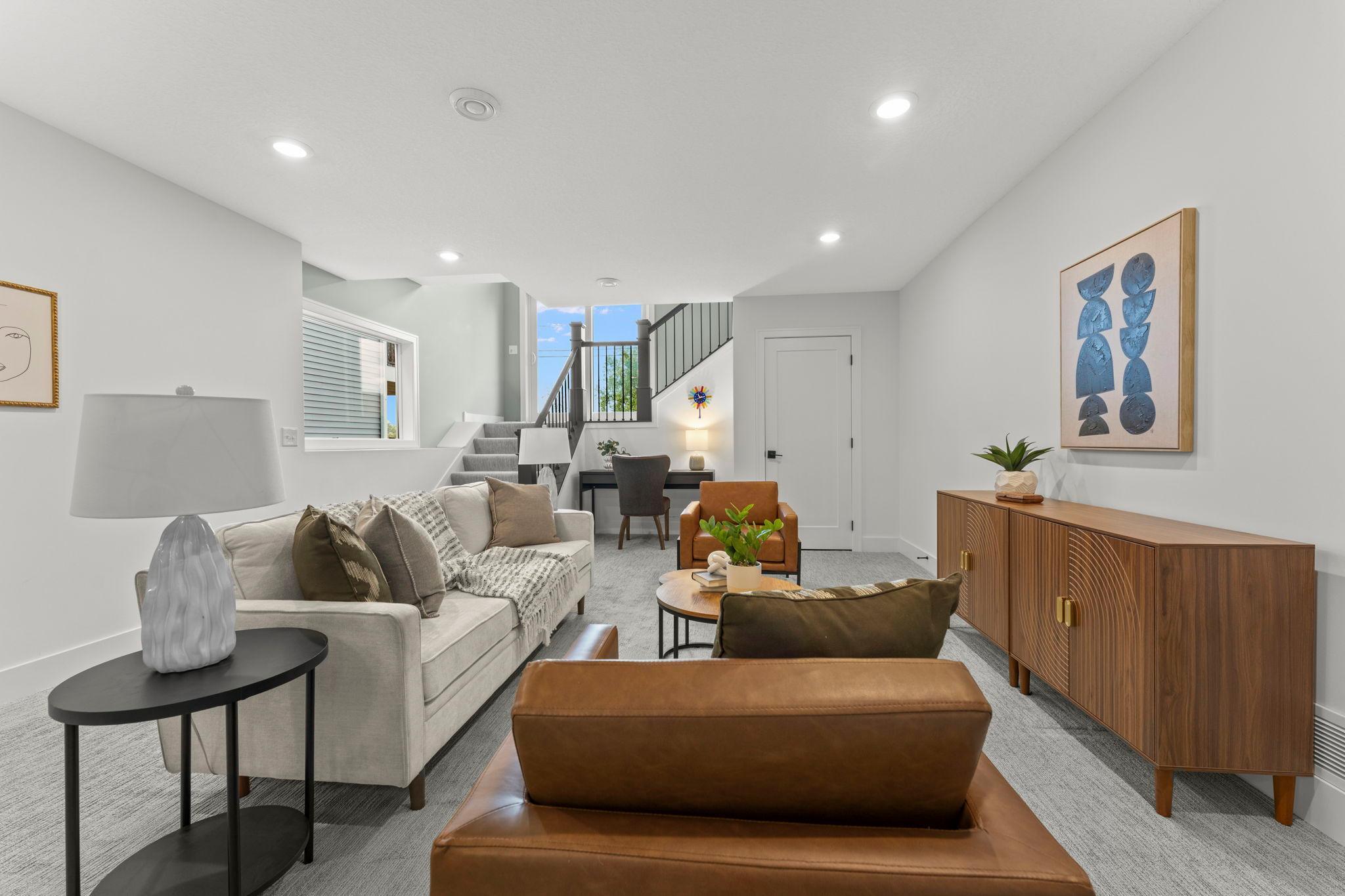The versatile finished lower level offers generous additional living space