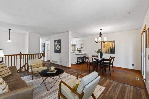 Spacious eat-in kitchen and dining space