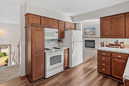 Tasteful and clean kitchen with newer windows