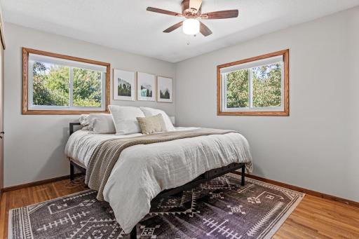Primary bedroom suite with attached half bathroom(3 bedrooms on same level)