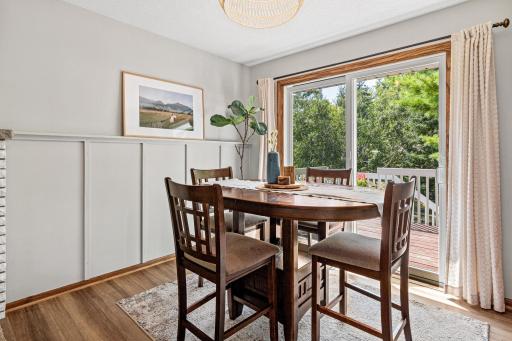 Wonderful dining area with newer patio door