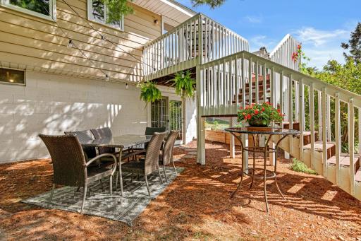 Multiple outdoor gathering spaces to enjoy