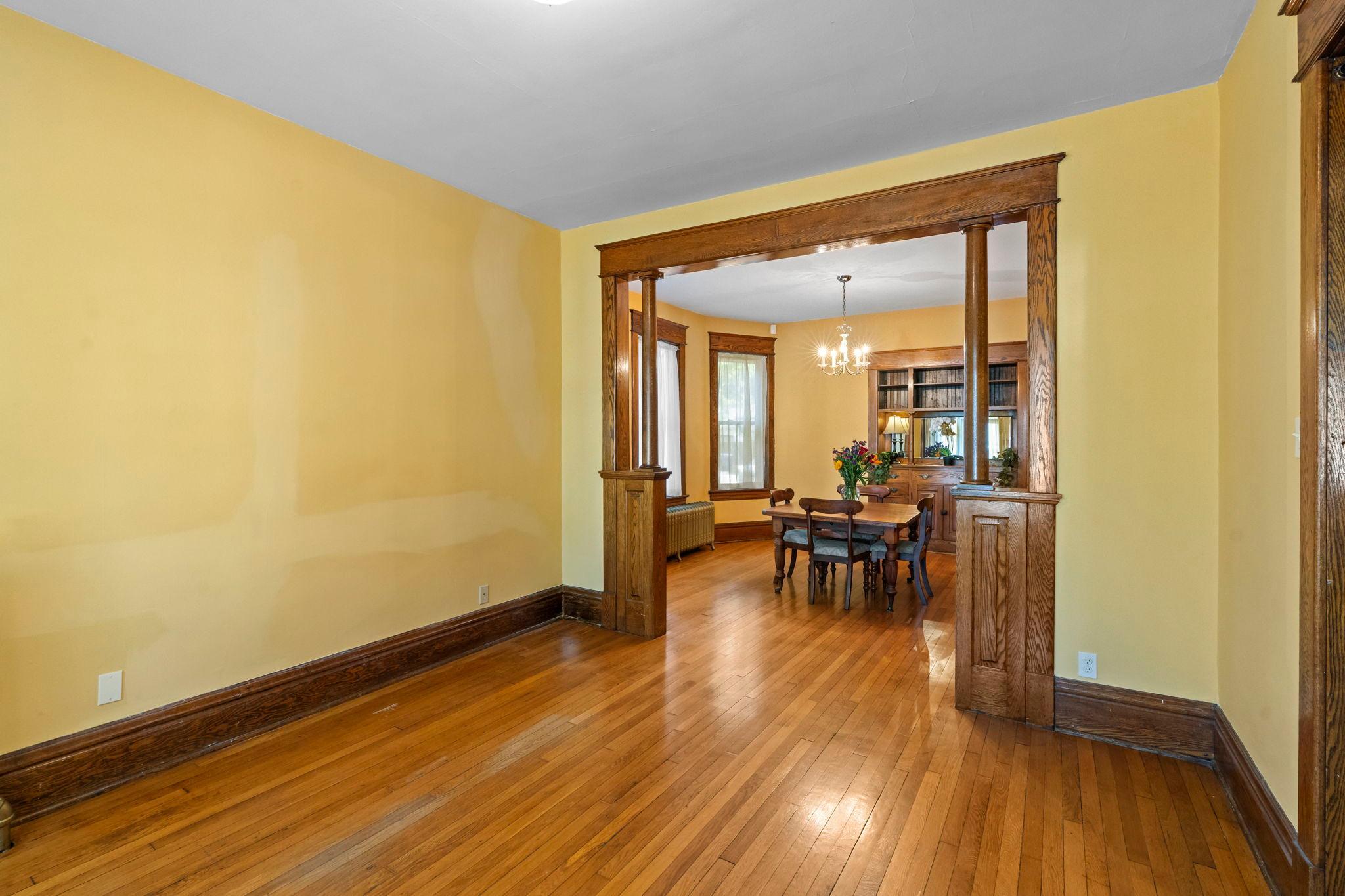 Living room and dining room.