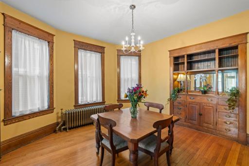 Formal dining room. Notice the built in buffet on the right. It is in excellent condition and perfect for storage and display of treasured items.