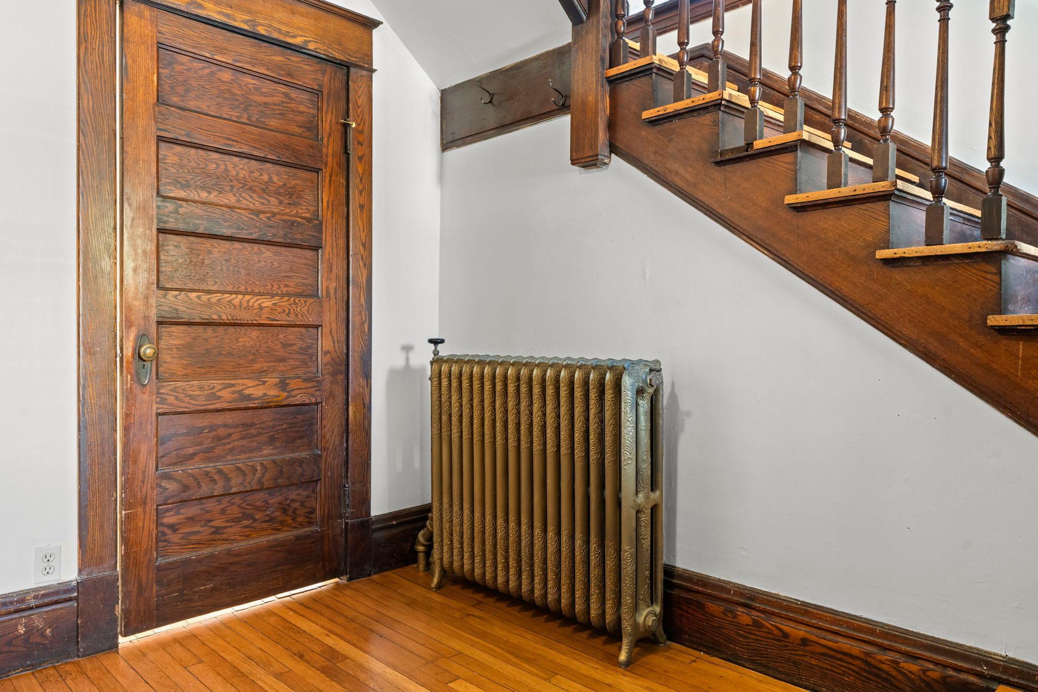 Radiator in the front hall