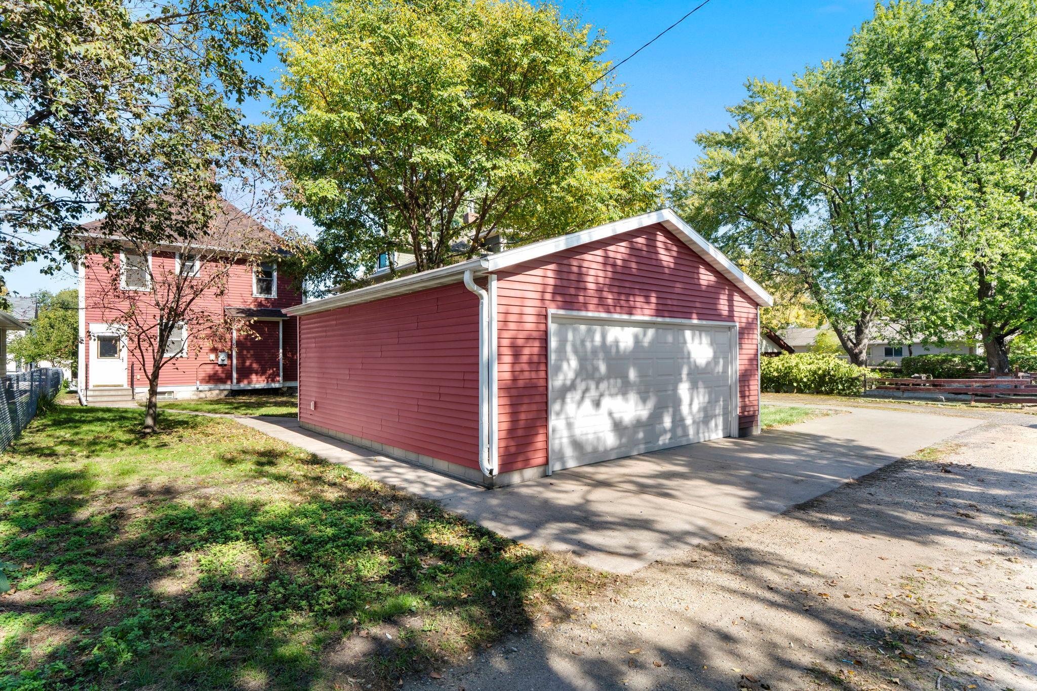 View of garage from the alley