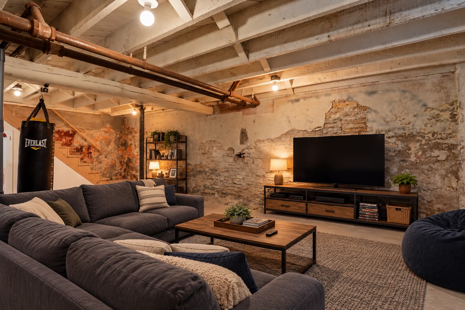 Basement - This image was virtually staged.
