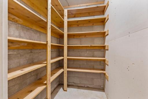 Cold sellar storage in the lower level.