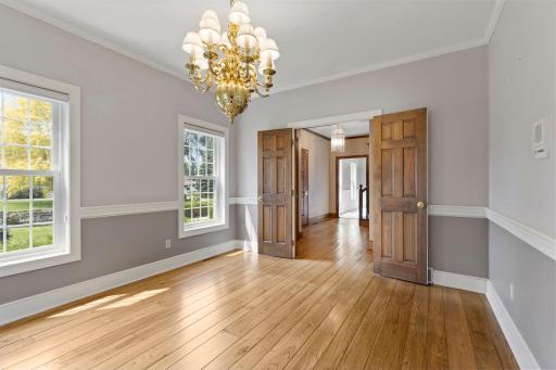 French doors leading you to the front foyer.