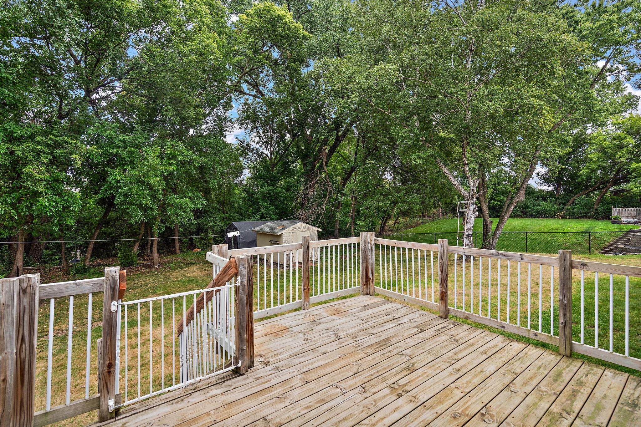 Deck Overlooking Backyard