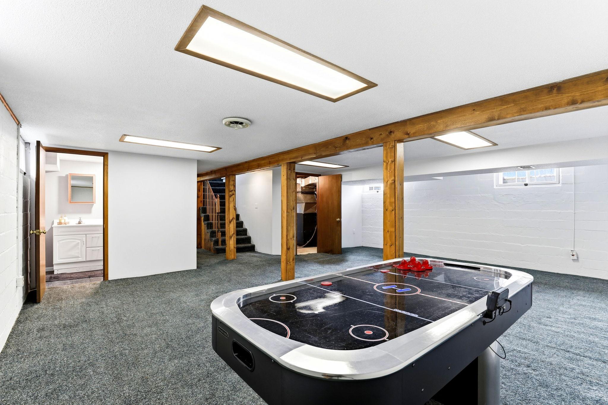 Lower level includes a convenient half bath.
