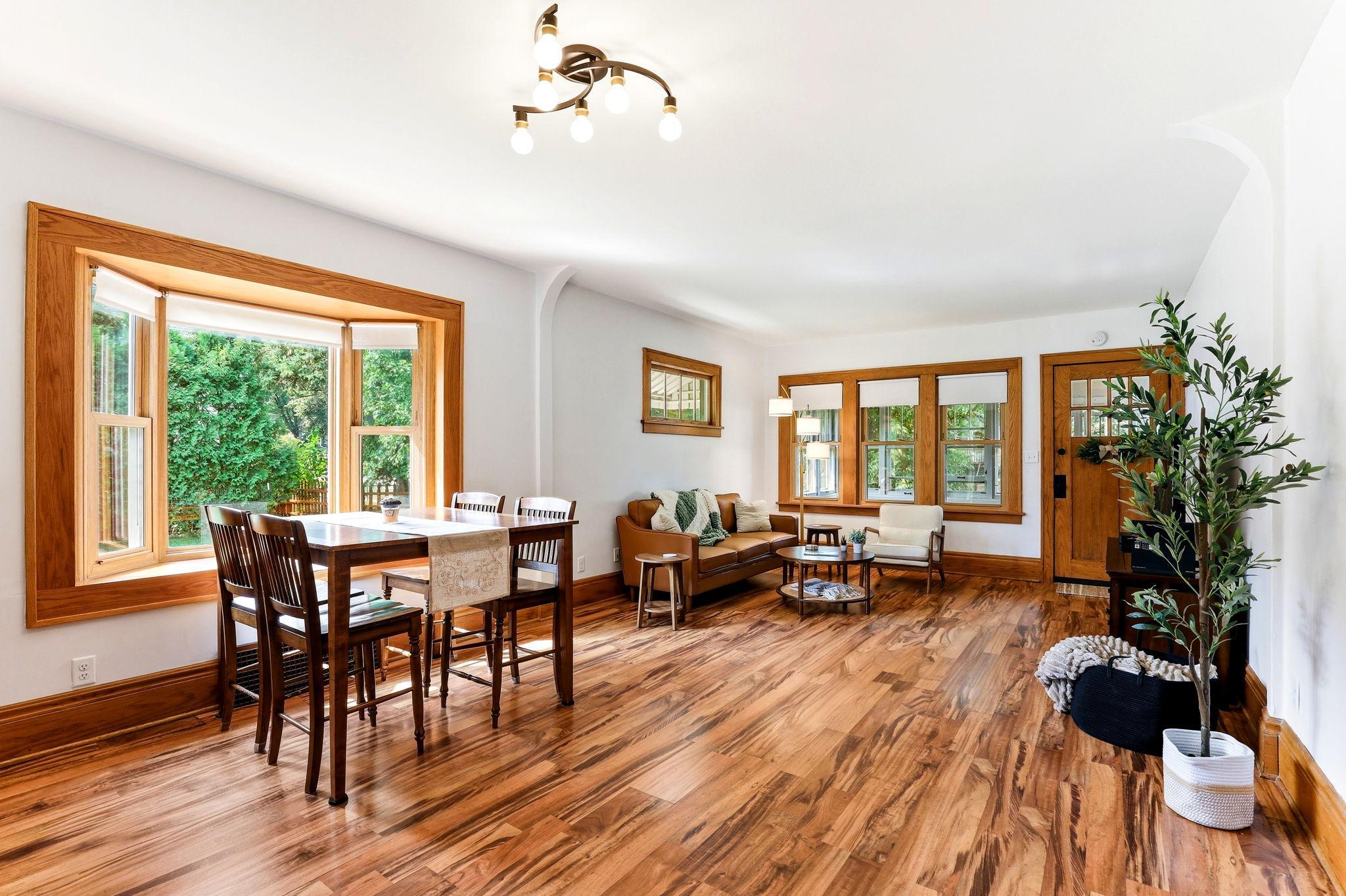 New paint and modernized ceilings create a clean, refreshed look.
