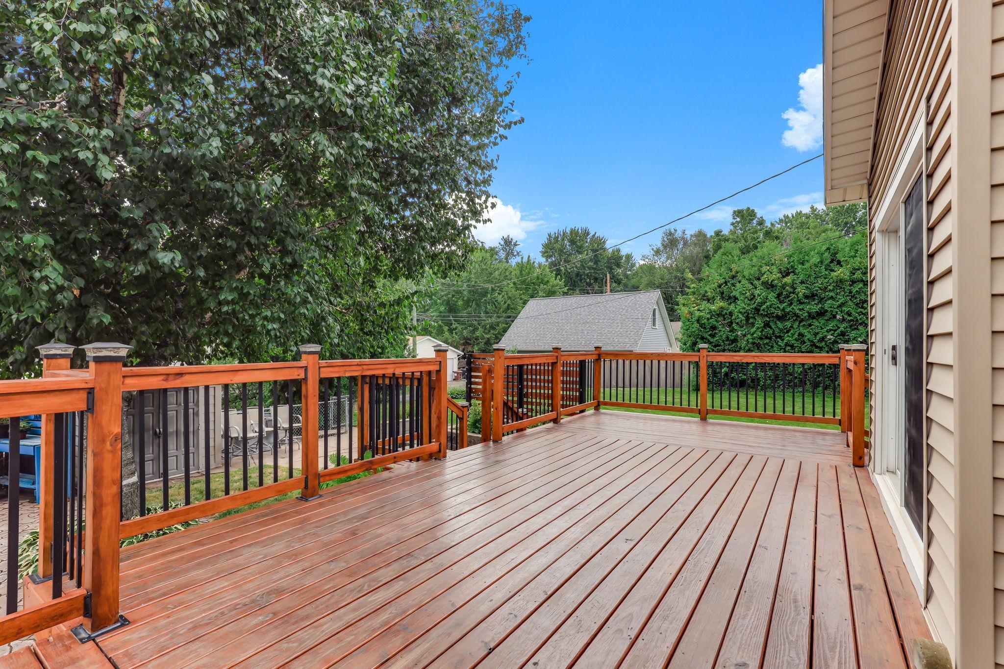 New 30' x 12' 2024 deck offering generous space for gatherings.