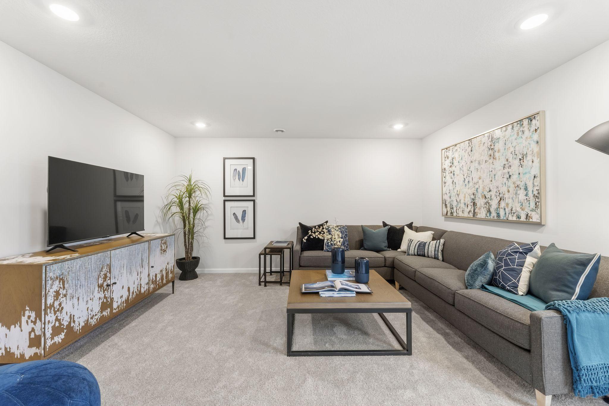 Need a secondary living space..? Boom! This upper level loft offers ample space for another family room, game room, exercise room, home office or anything else you can think of! (Picture for representation only, colors & materials may vary.)