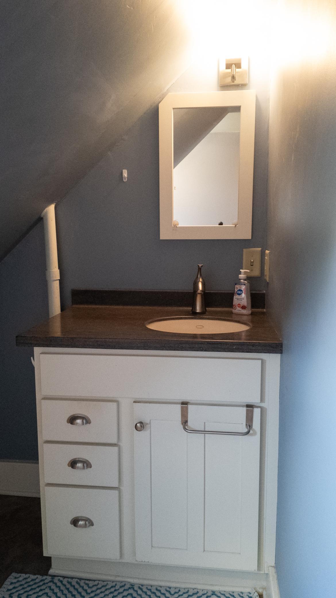 Half bathroom upstairs