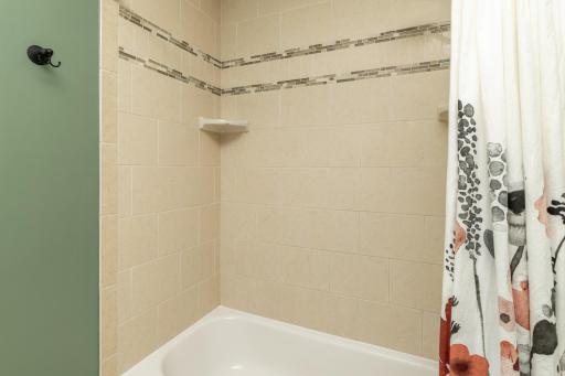 Full Bath With Ceramic Shower Walls and Floor
