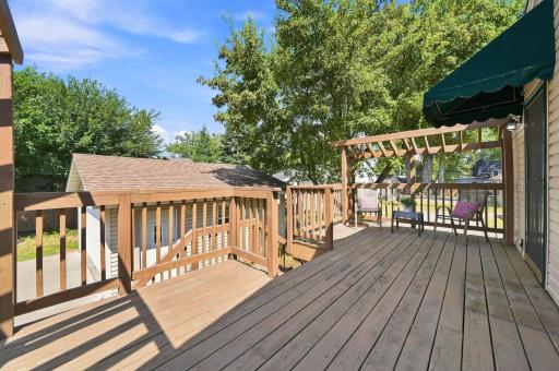 Enjoy the outdoors and entertain on this beautiful deck.