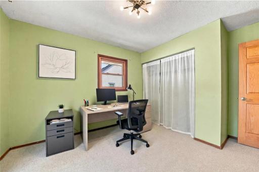 Second bedroom that could be used as an office space.