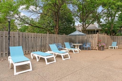Plenty of room to relax, visit with neighbors, or enjoy a sunny Minnesota afternoon by the community pool.