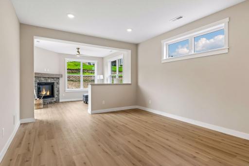 Living room off the kitchen or easy entertaining
