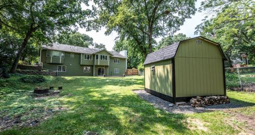 You get an idea of how large the backyard is. The shed is 12x10 and can hold plenty!